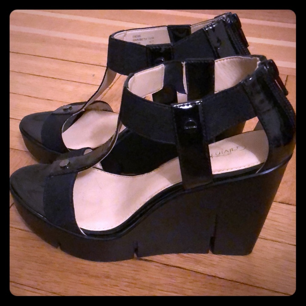 Cute Strappy Platform Sandals by Calvin Klein